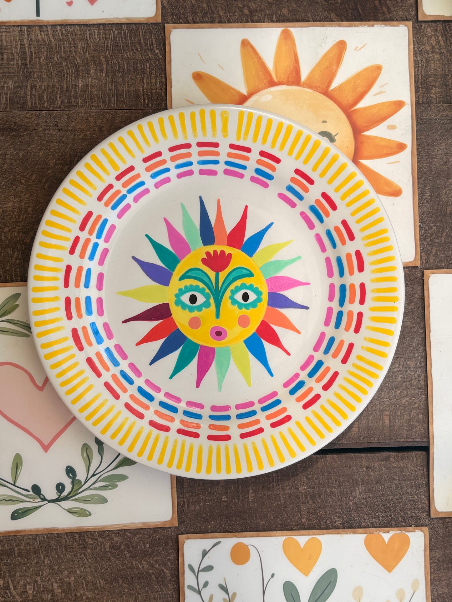 Assiette soleil bohème