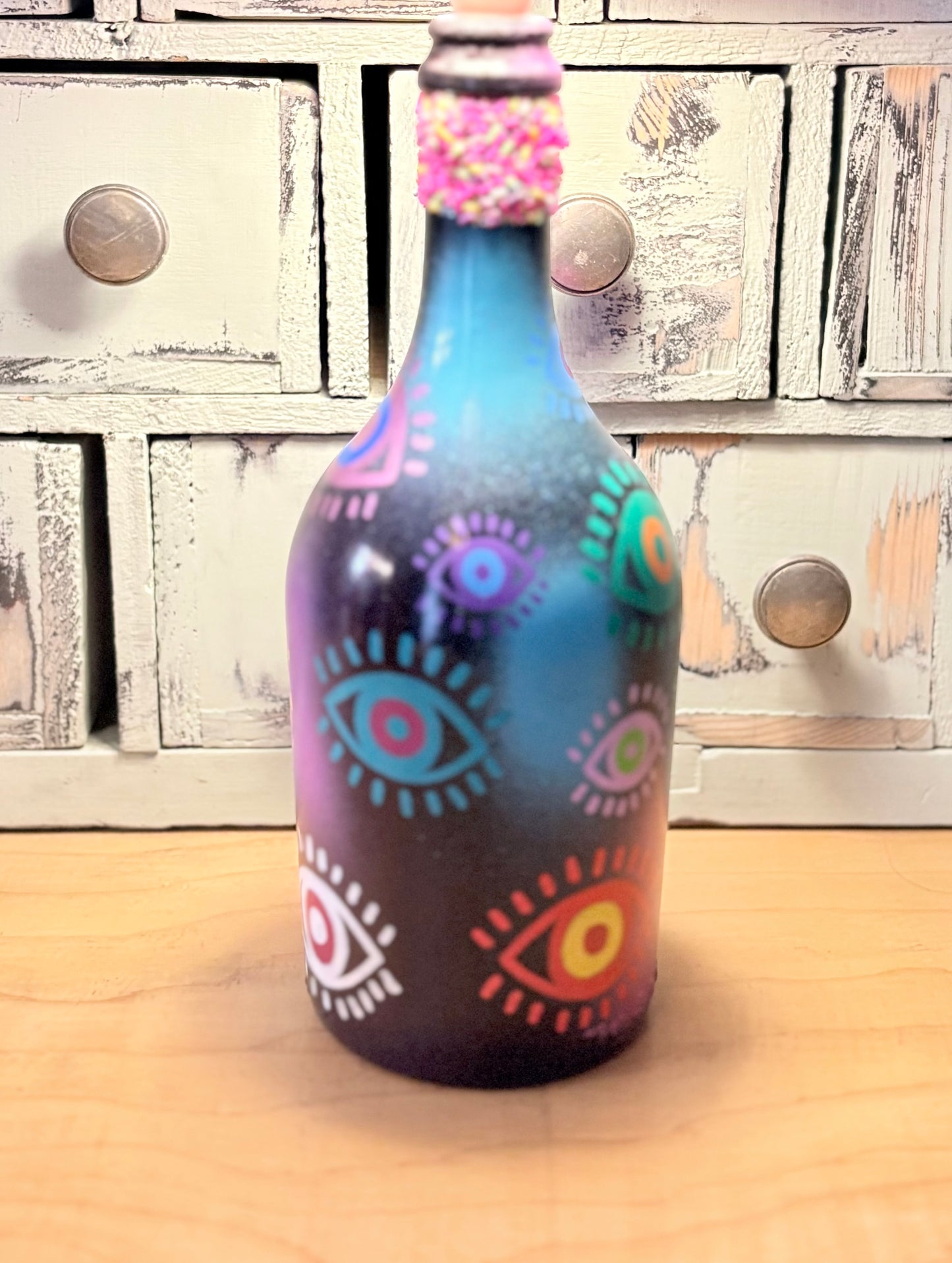 Lampe artisanale upcyclée