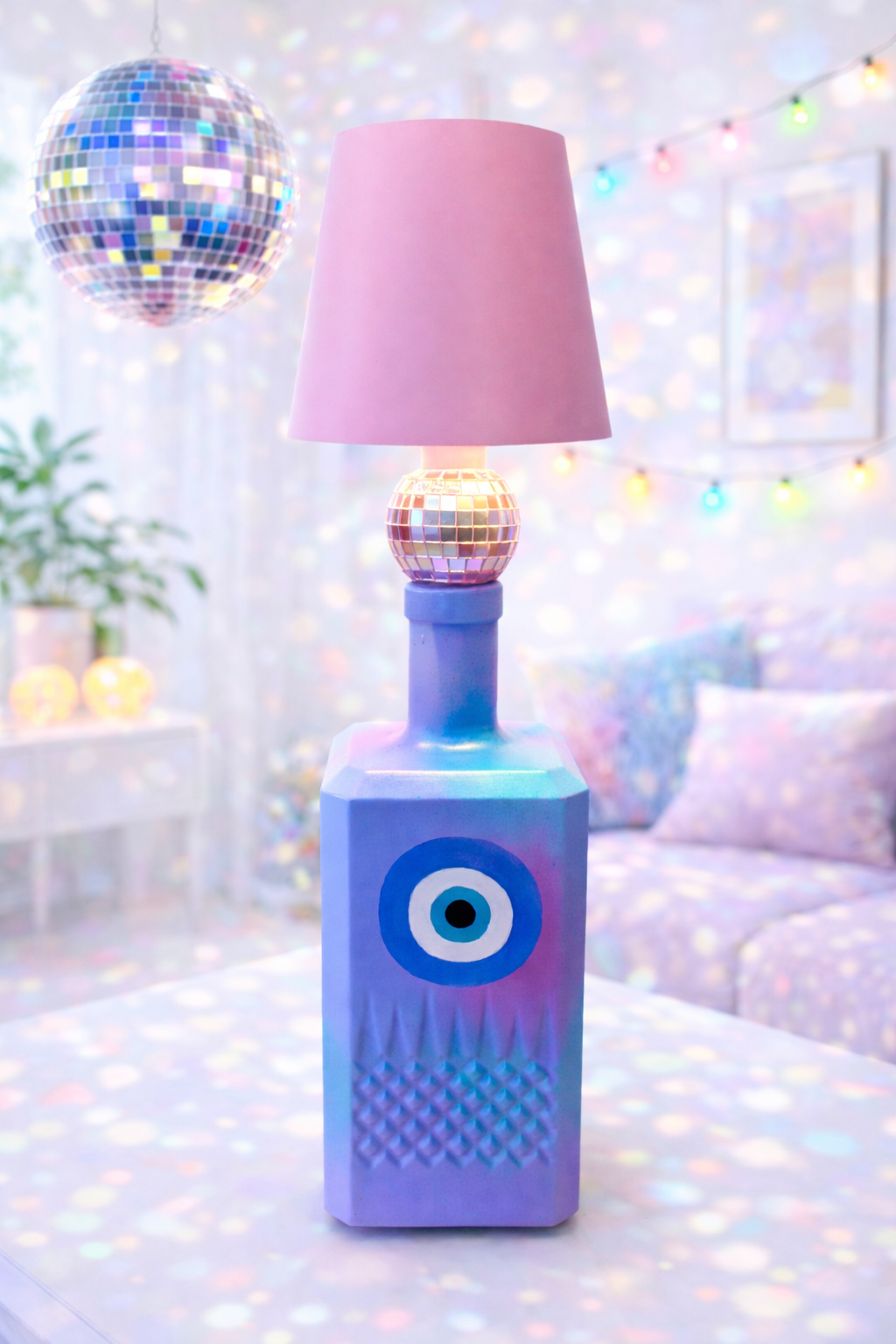 Lampe artisanale upcyclée