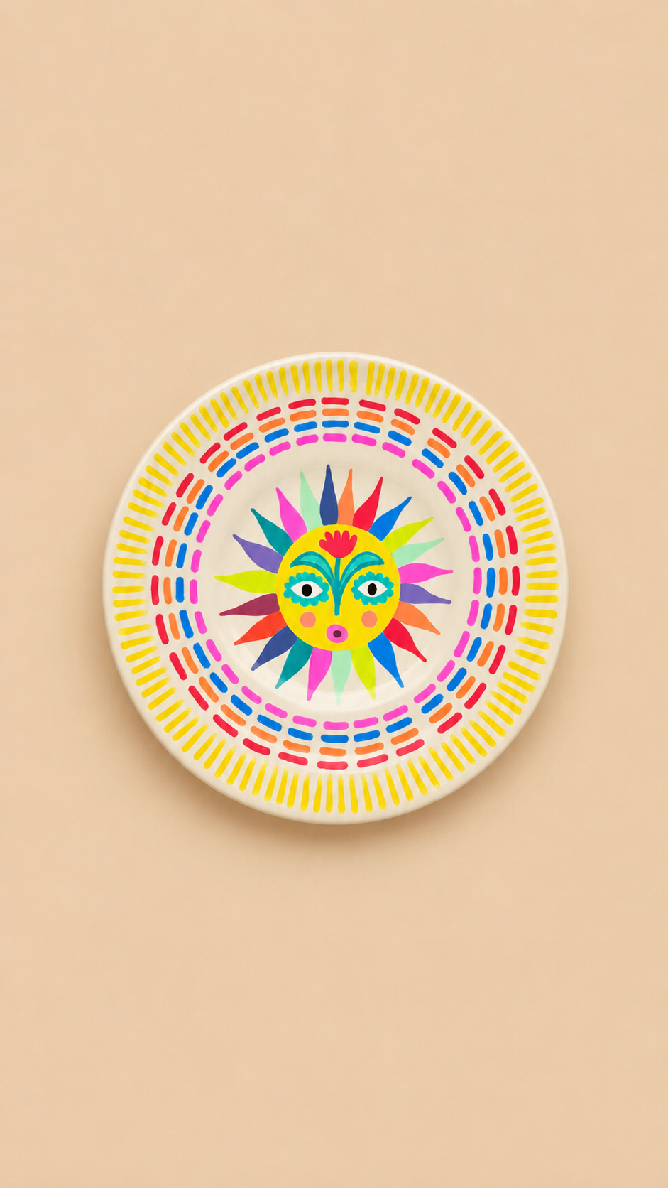 Assiette soleil bohème