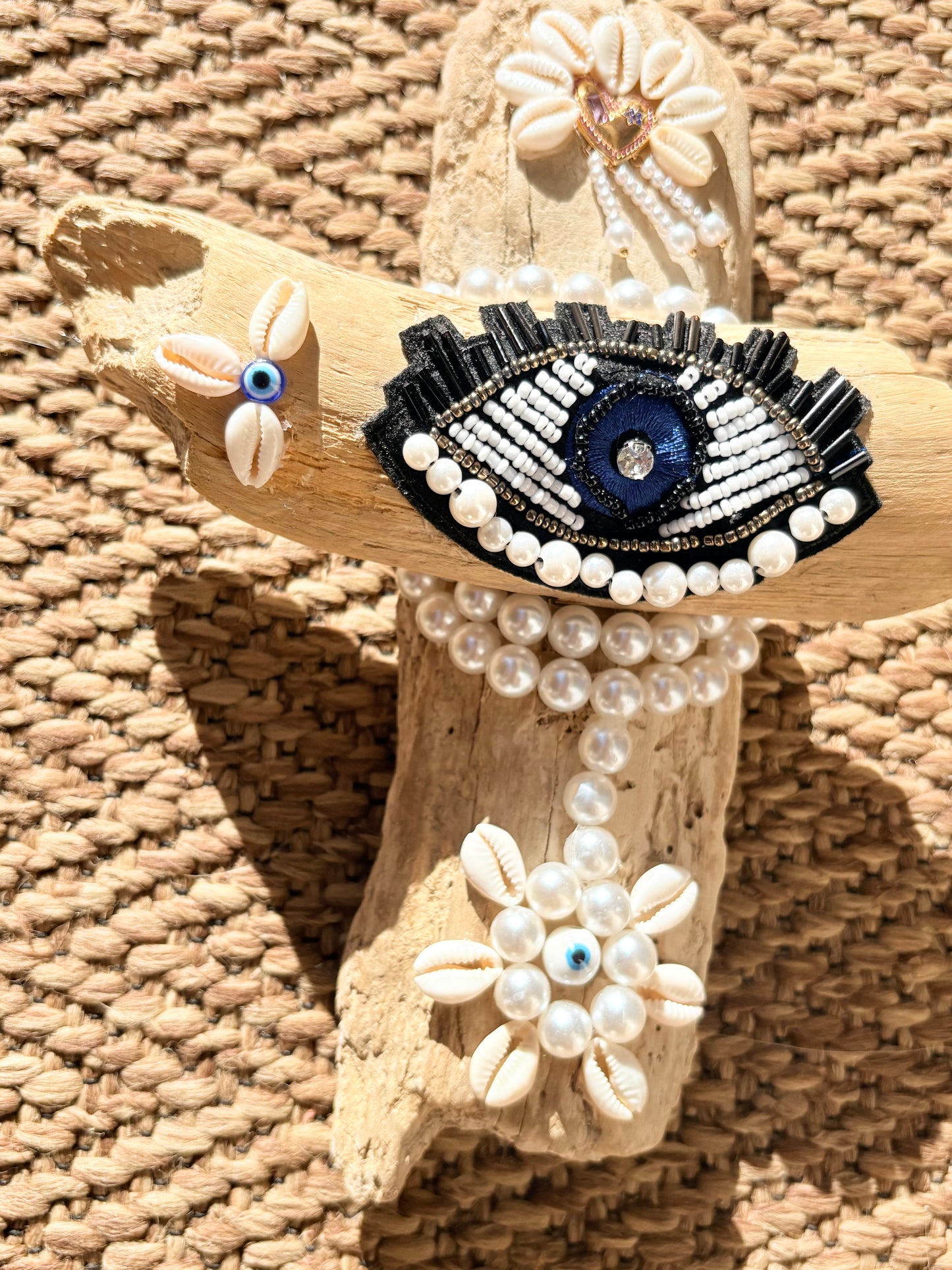 Croix œil perle « collection Ibiza »