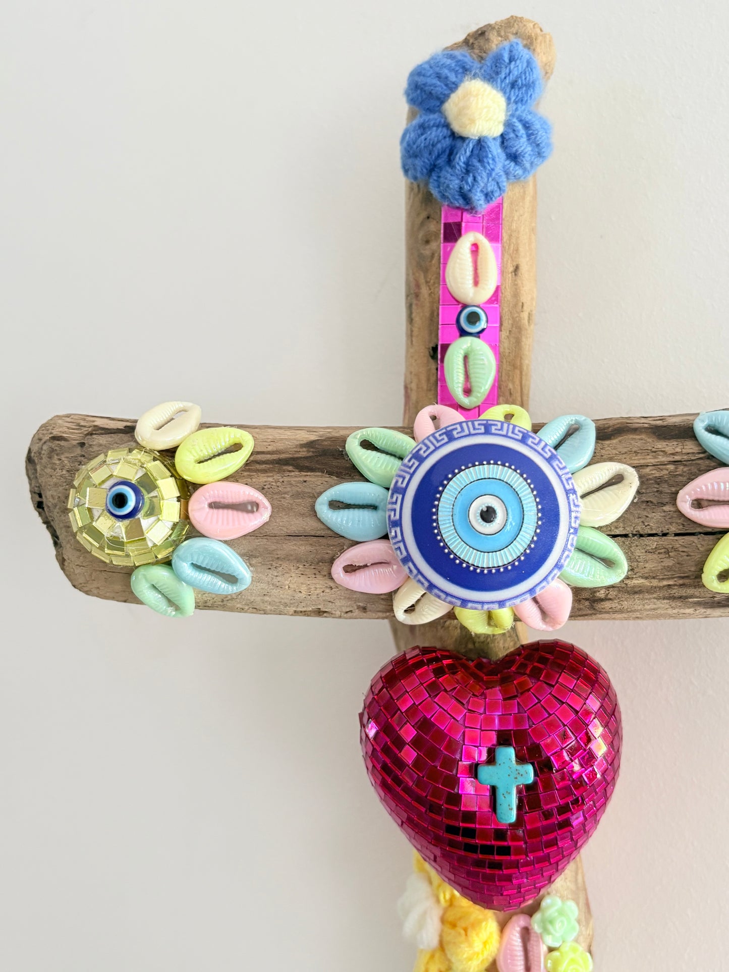 Croix cœur facette « collection Ibiza « 