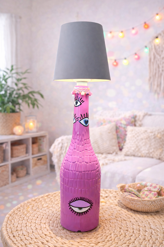 Lampe artisanale upcyclée