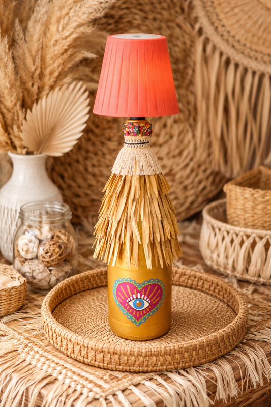 Lampe artisanale upcyclée