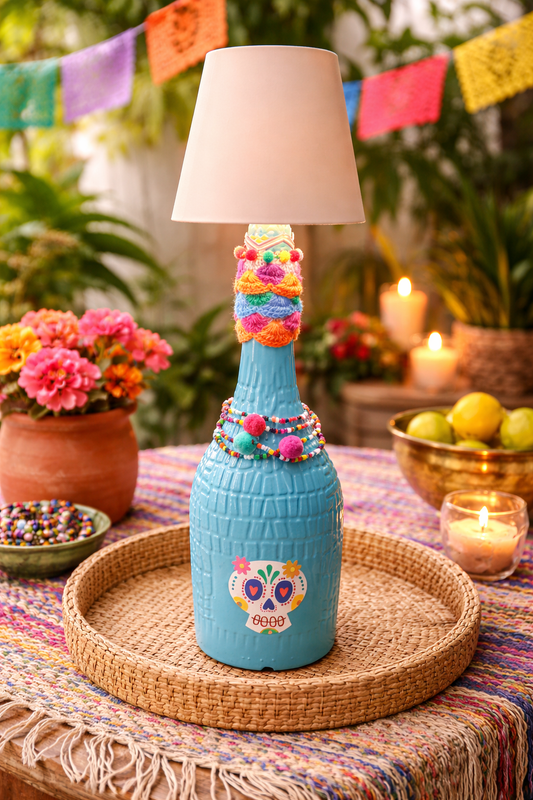 Lampe artisanale upcyclée