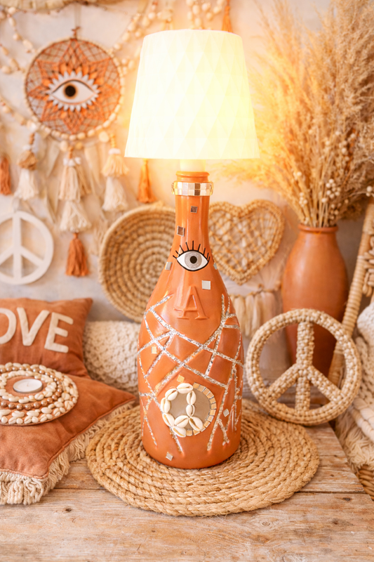 Lampe artisanale upcyclée