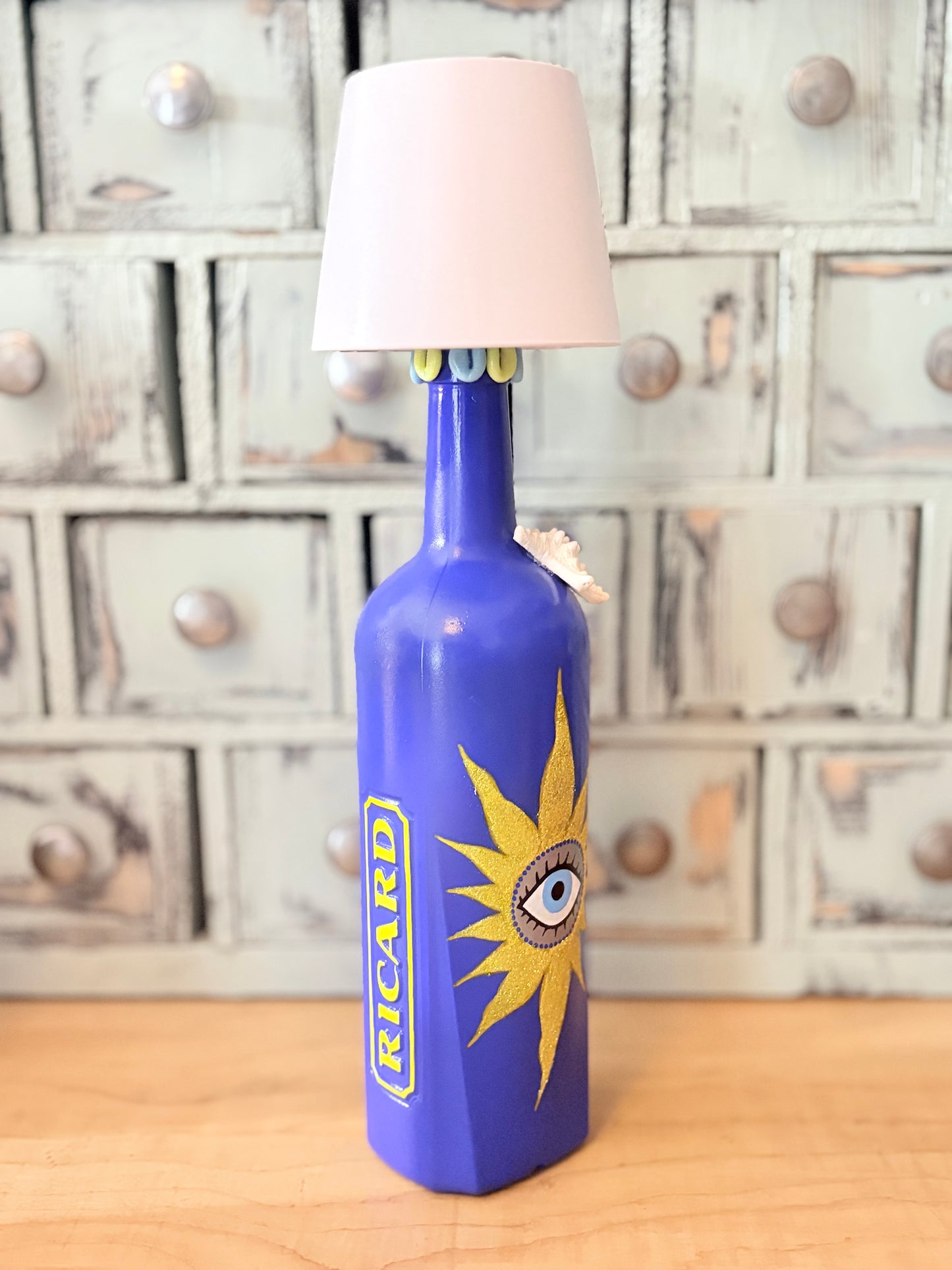 Lampe artisanale upcyclée