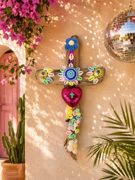 Croix cœur facette « collection Ibiza « 