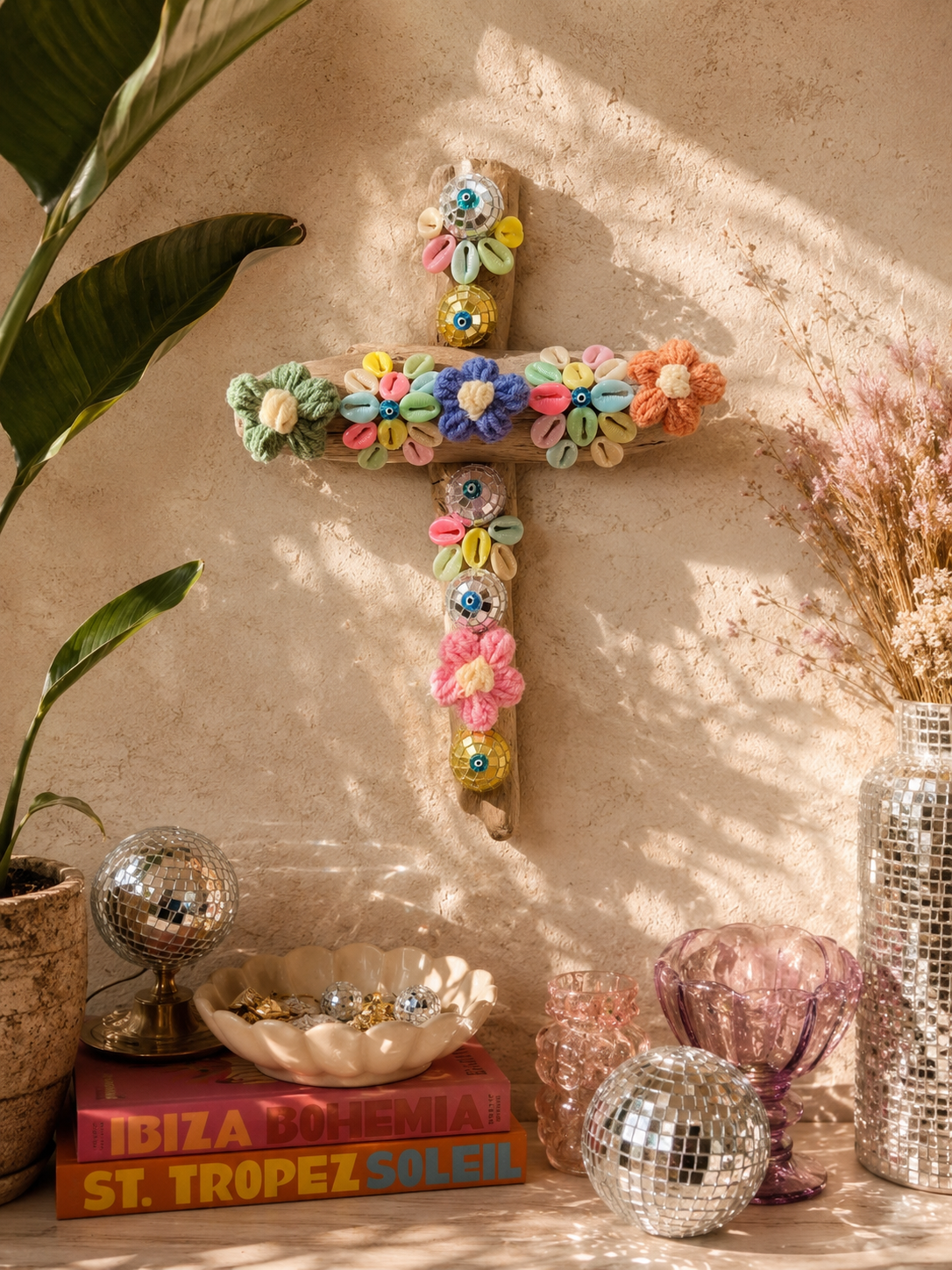 Croix boule à facettes « collection Ibiza »