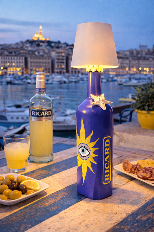 Lampe artisanale upcyclée