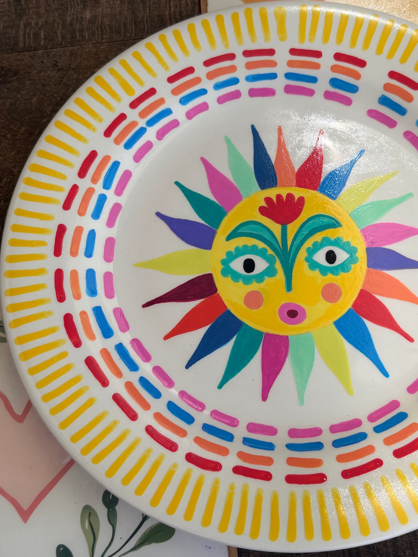 Assiette soleil bohème